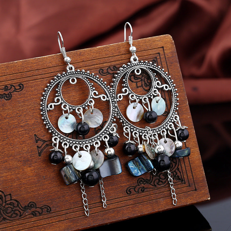 Wholesale  bohemian jewelry ethnic style retro round earrings
